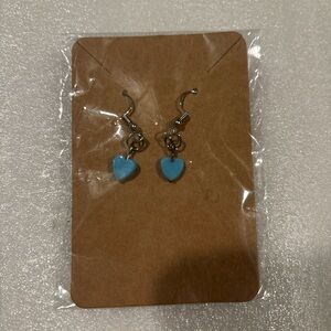 Heart-Shaped Blue Earrings